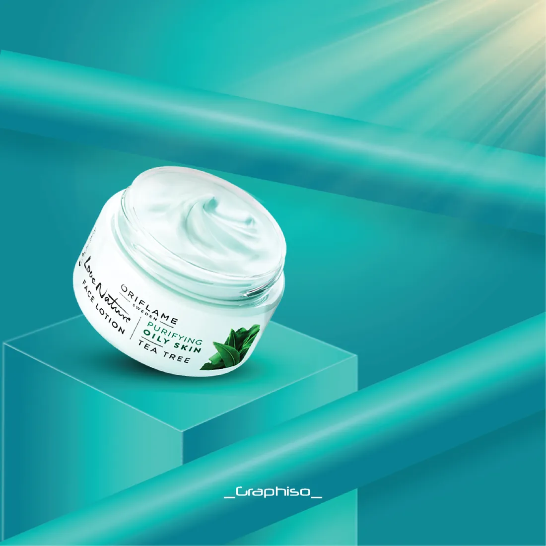 Skincare cream product creative