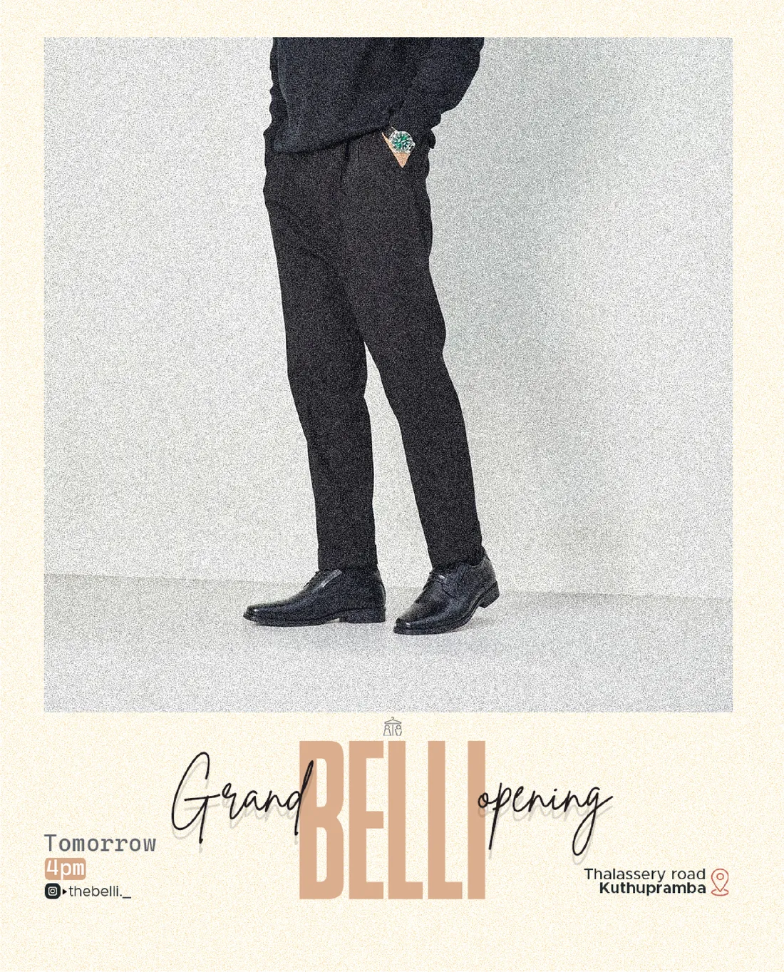 Menswear store opening creative