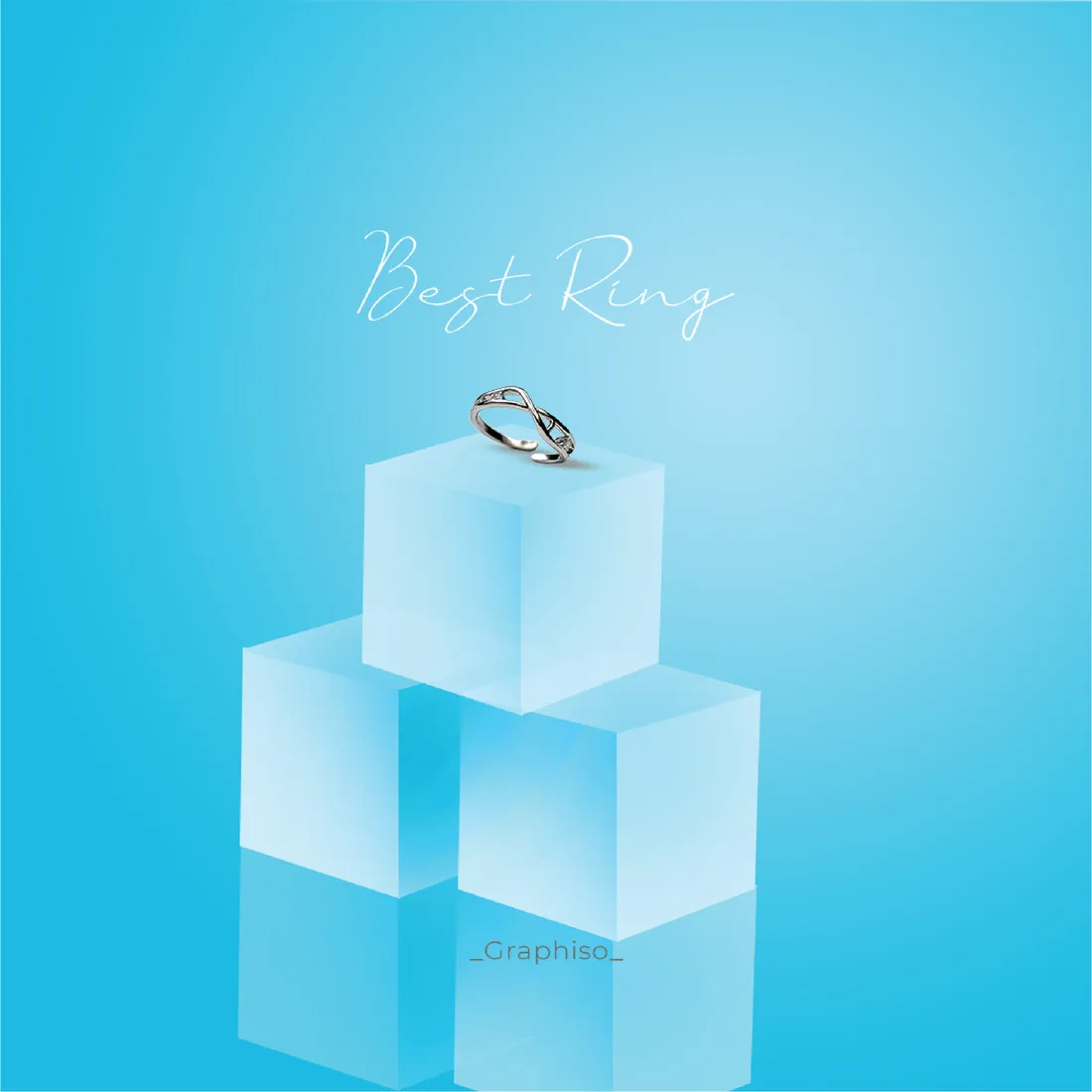 Ice-cube jewellery ad