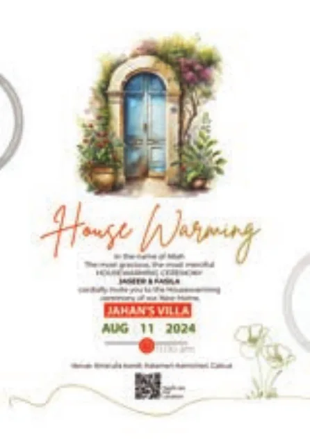 House warming invitation