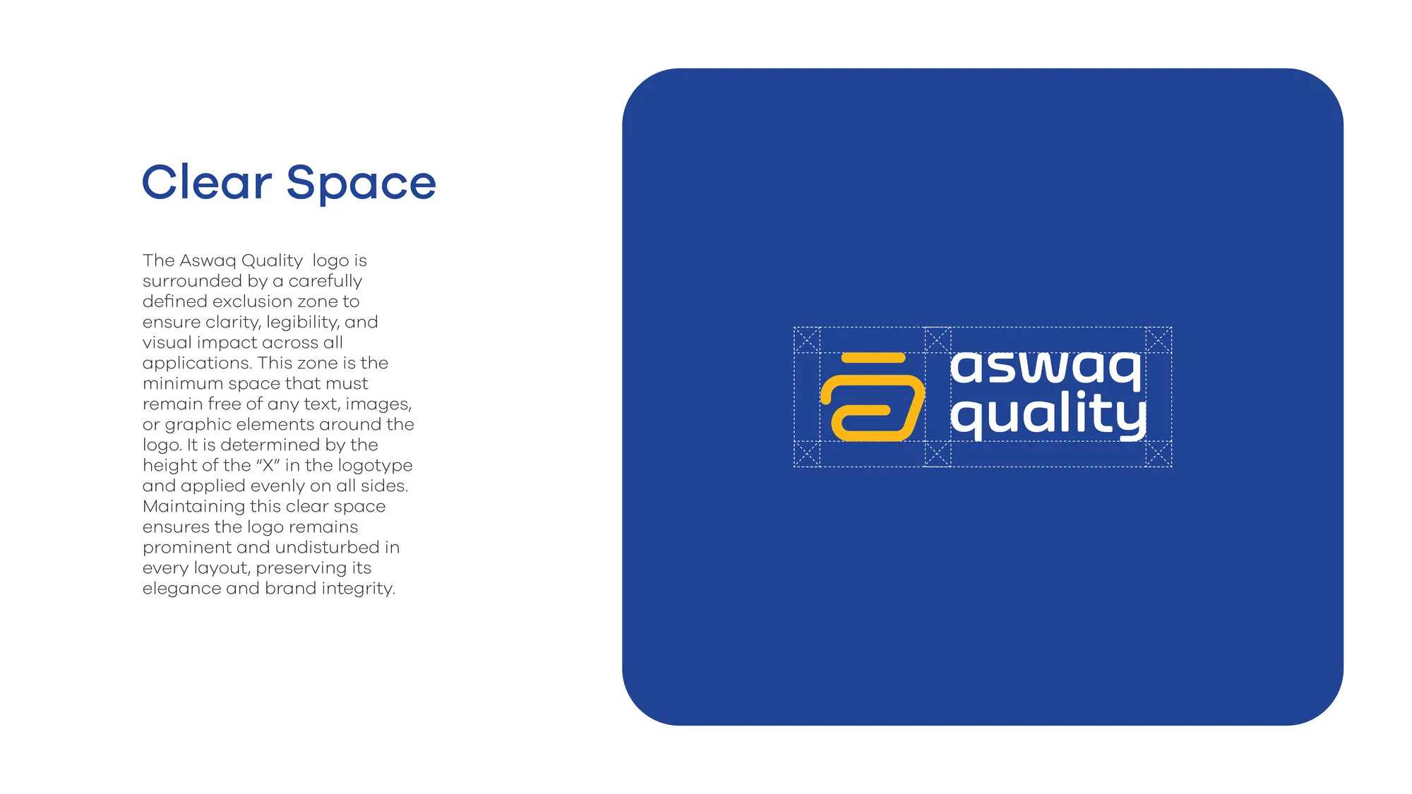 Logo clear space specification