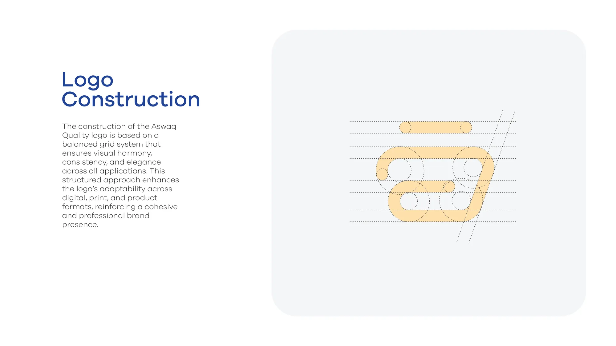 Logo construction grid in yellow