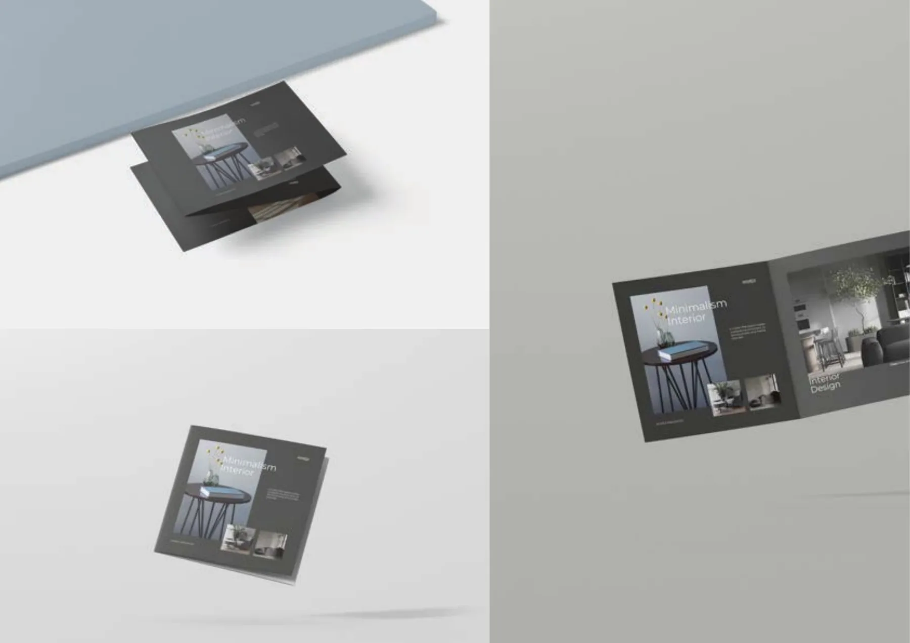Minimalism Interior square tri-fold brochure