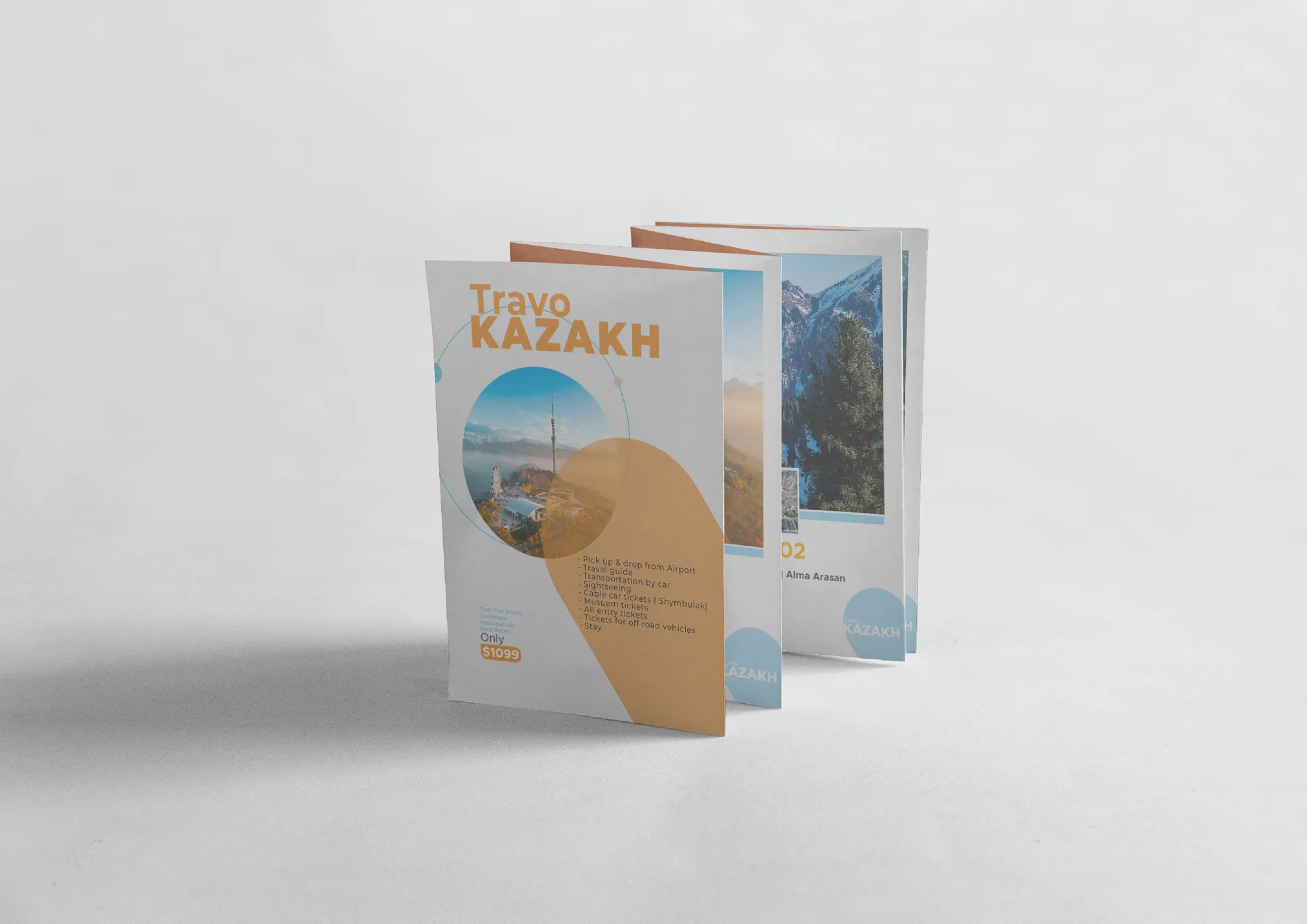 Travo Kazakh brochure cover and day plans