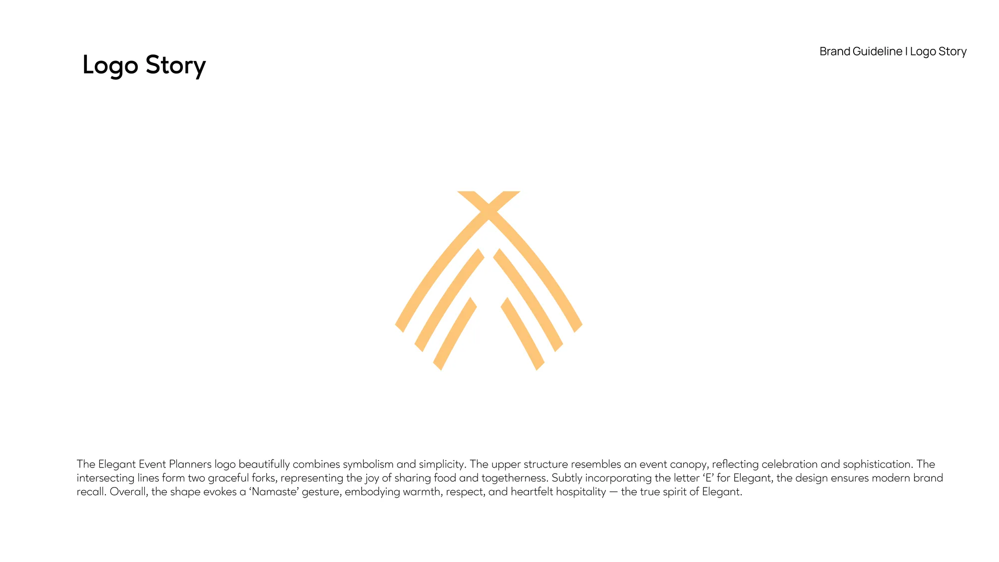 Logo story slide with the gold interlocking monogram