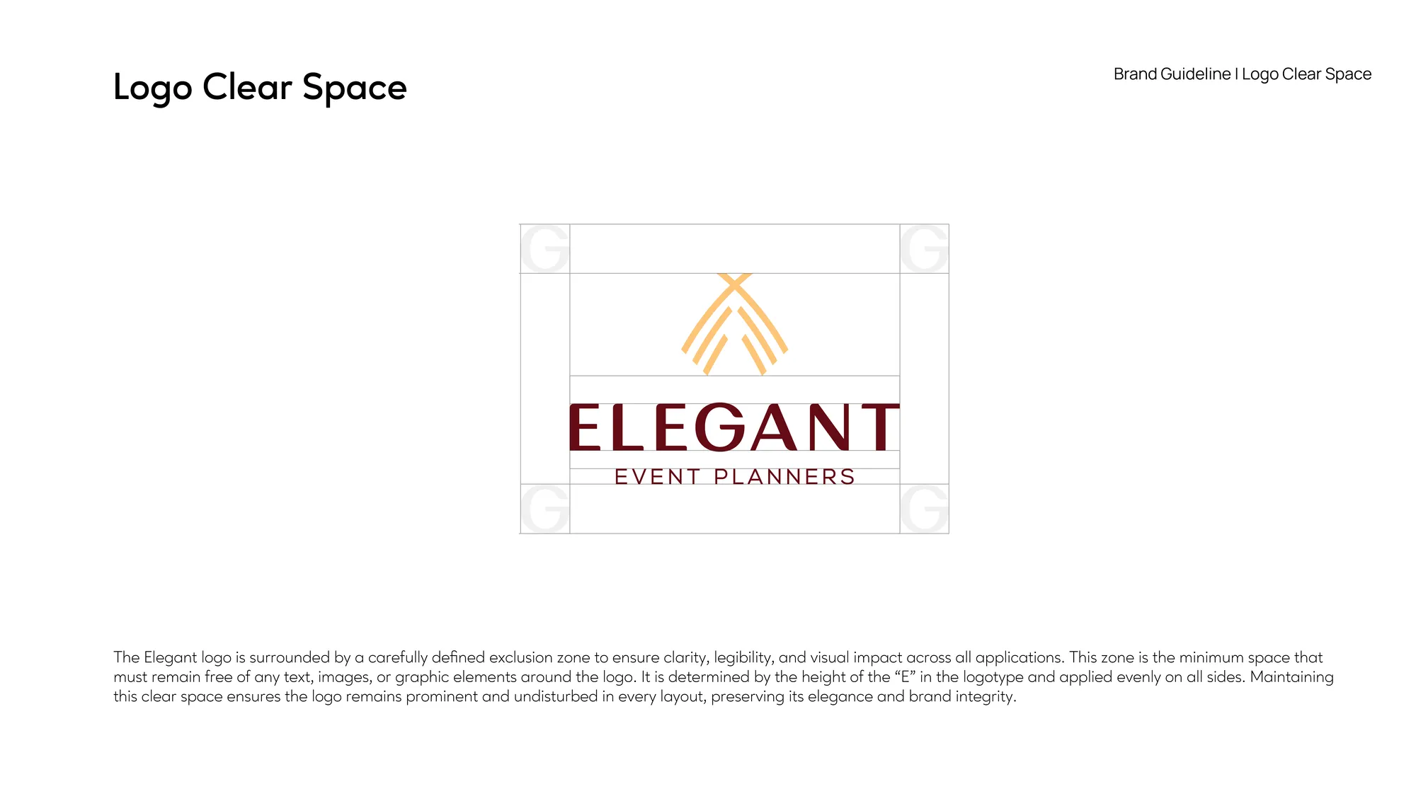 Logo clear space specification