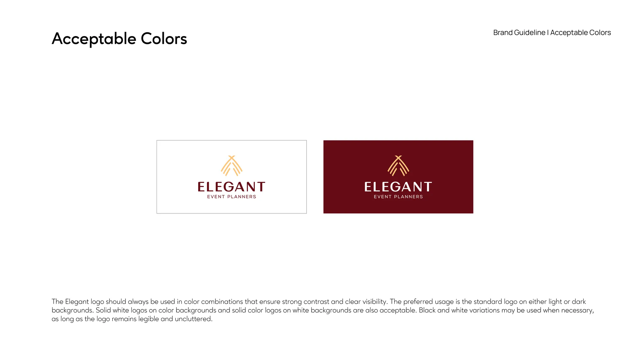 Acceptable colours on cream and burgundy