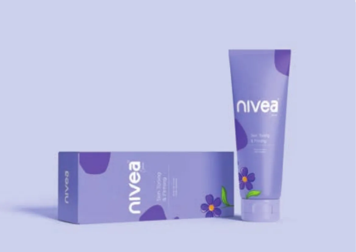 Nivea carton and tube flat-lay