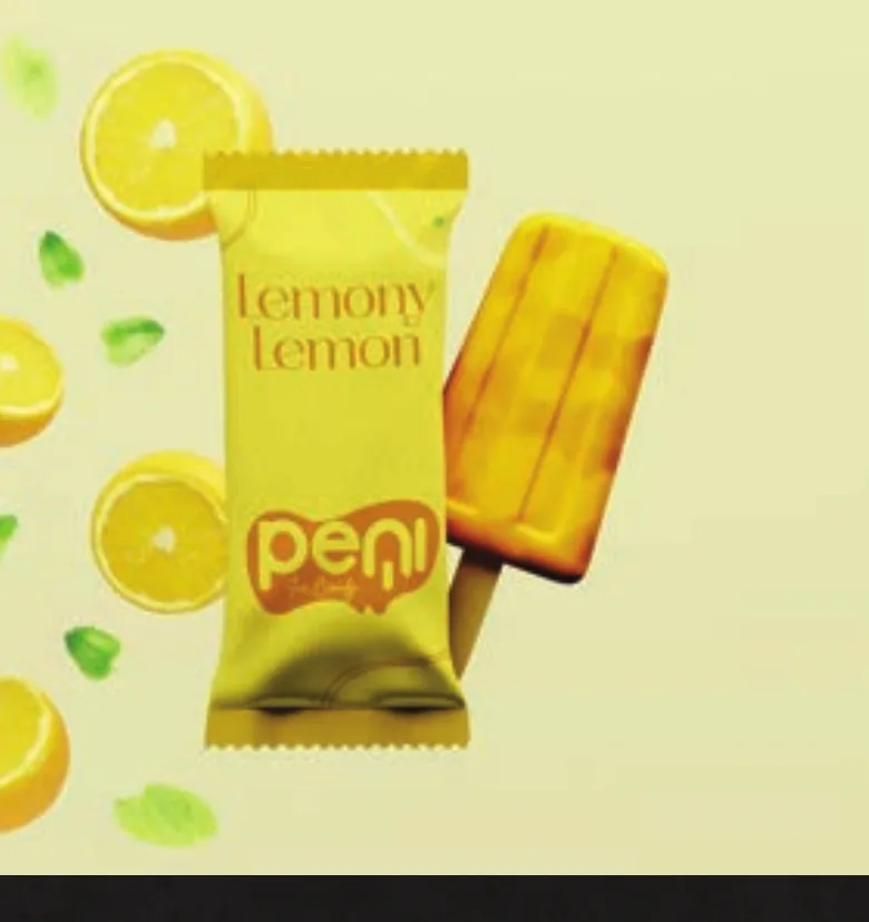 Lemony Lemon pack with fresh lemons on yellow