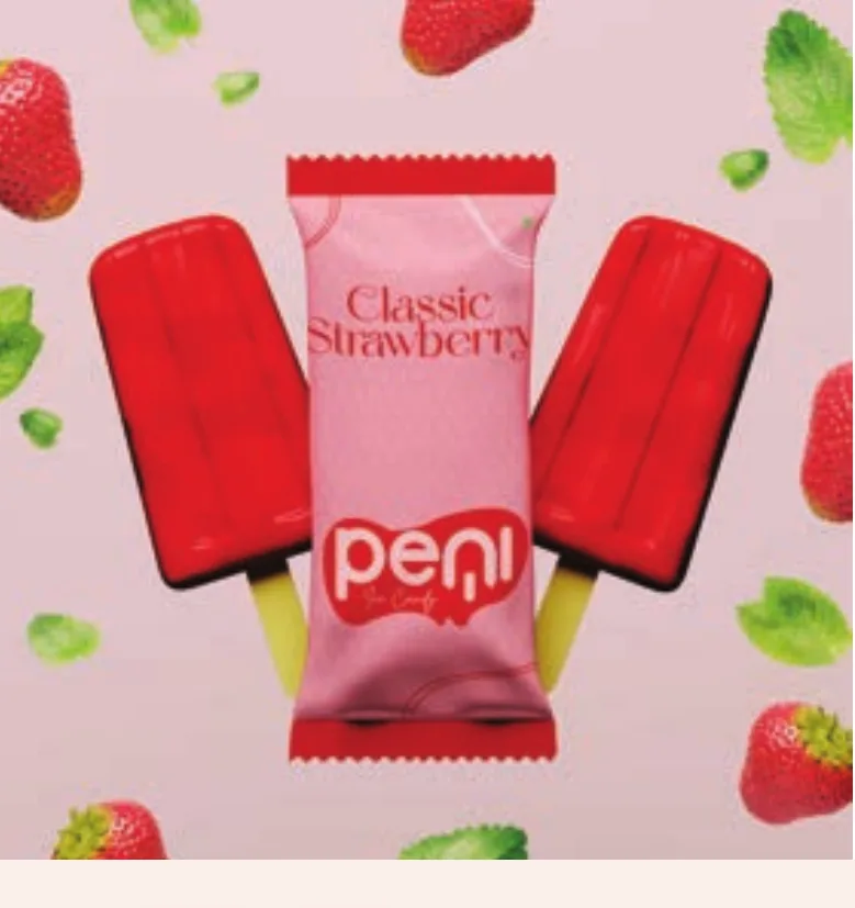 Classic Strawberry pack with strawberries on pink