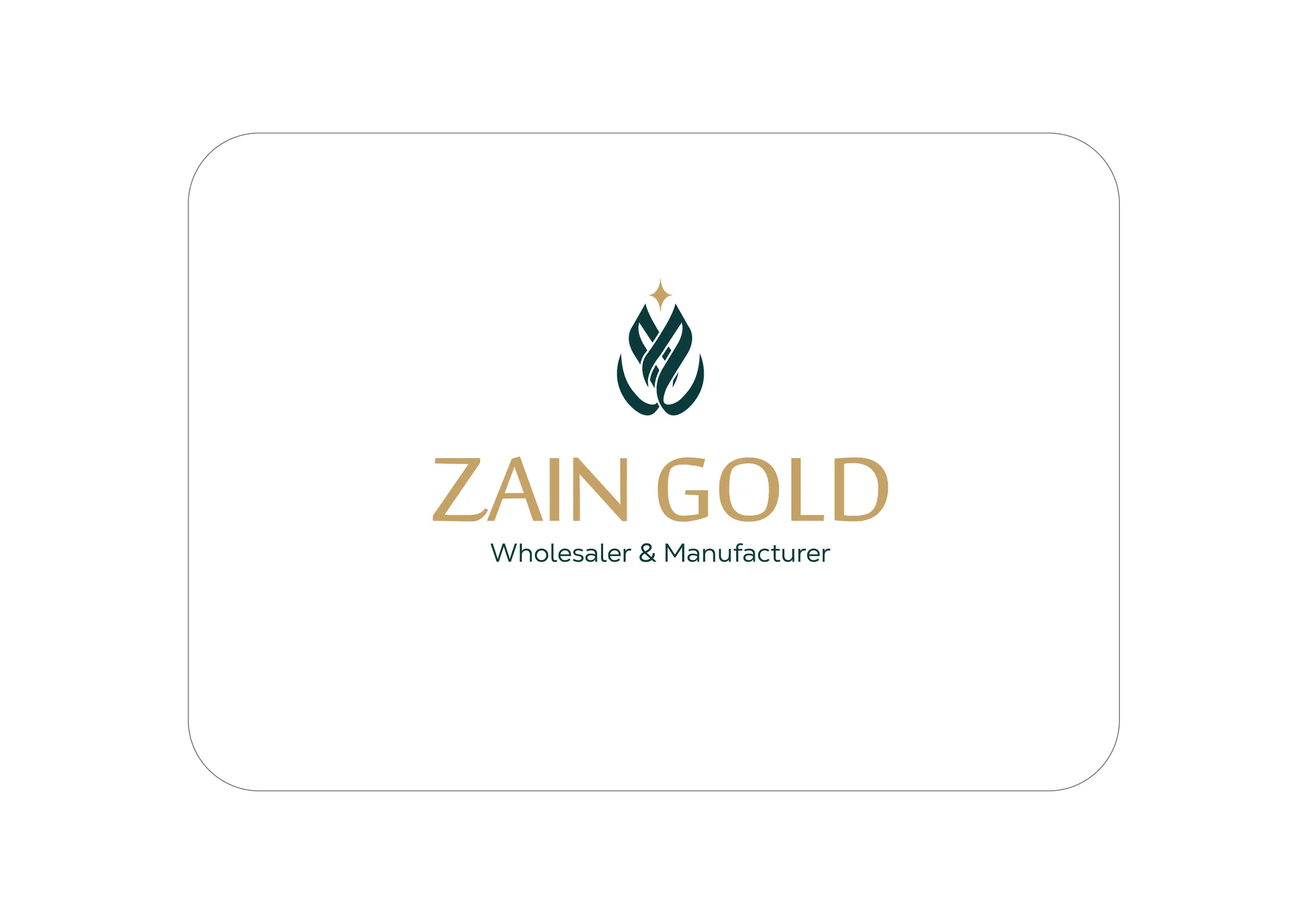 Zain Gold logo on a white card